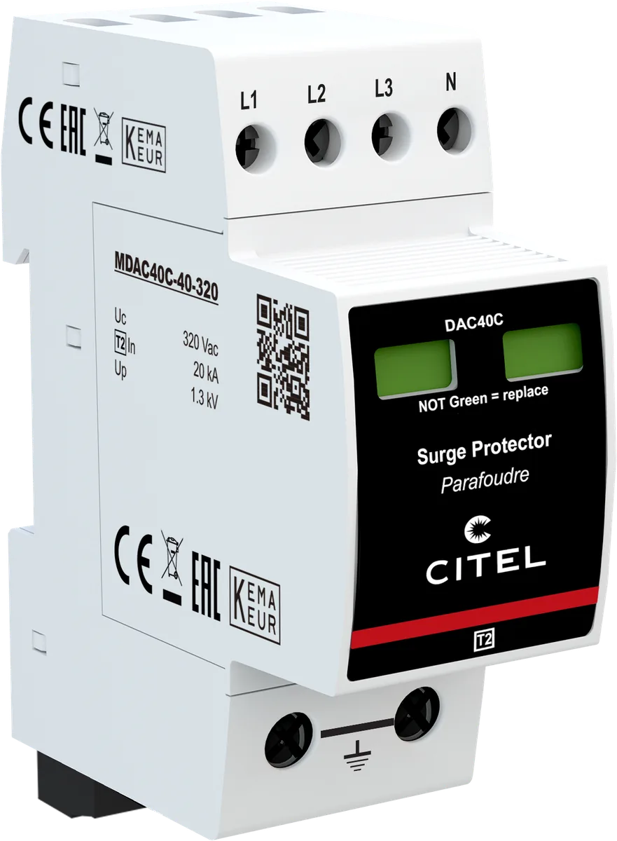 Устройство защиты от импульсных перенапряжений Citel DAC40CS-40-320 (821510322), тип 2