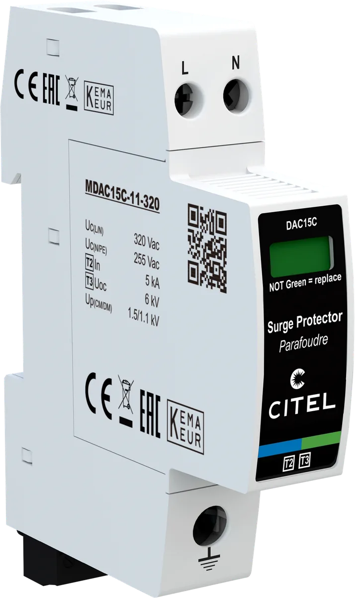 Устройство защиты от импульсных перенапряжений Citel DAC15CS-11-275 (821620221) тип 2+3