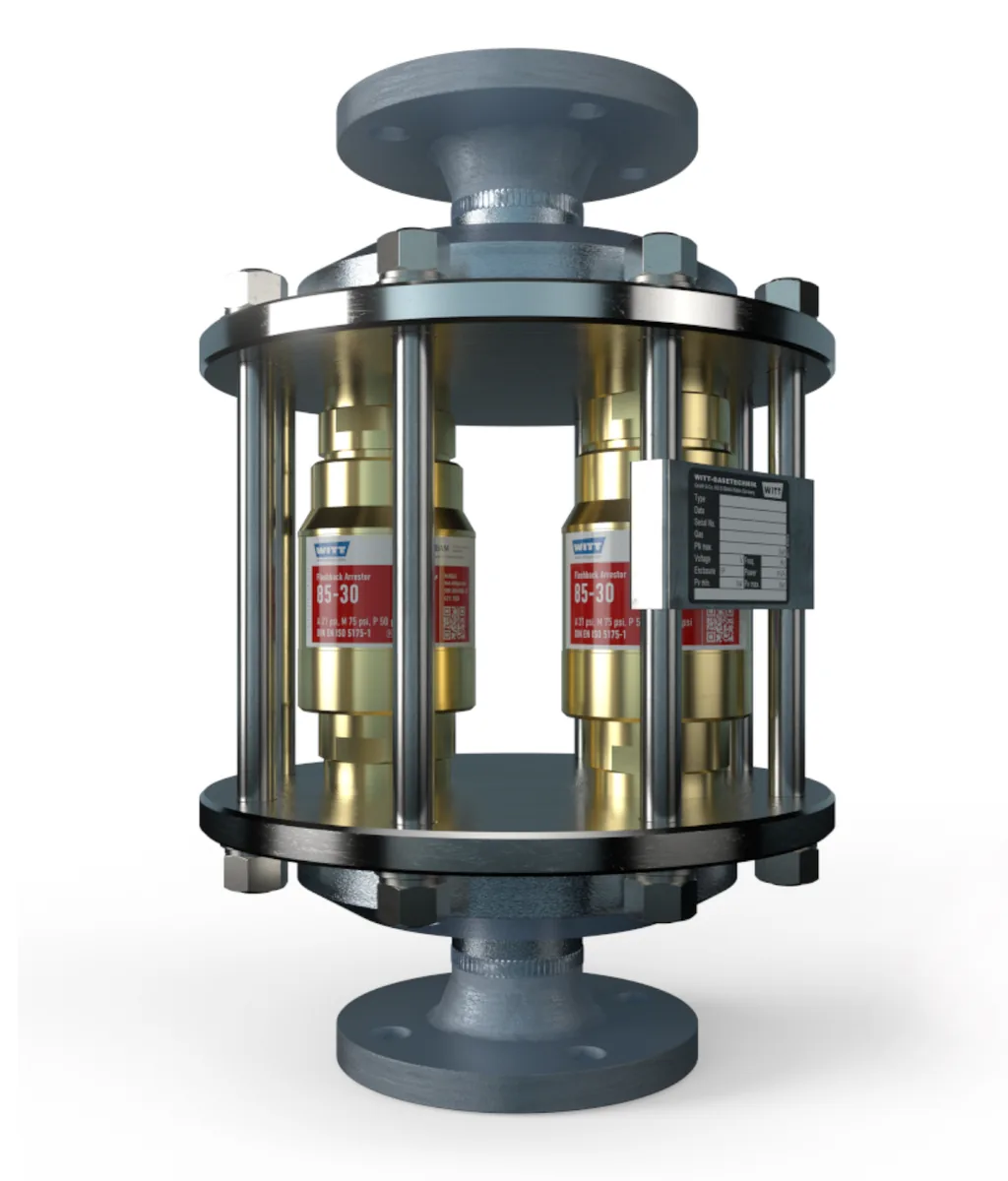 Блок для огнепреградительных клапанов WITT 645/85-30